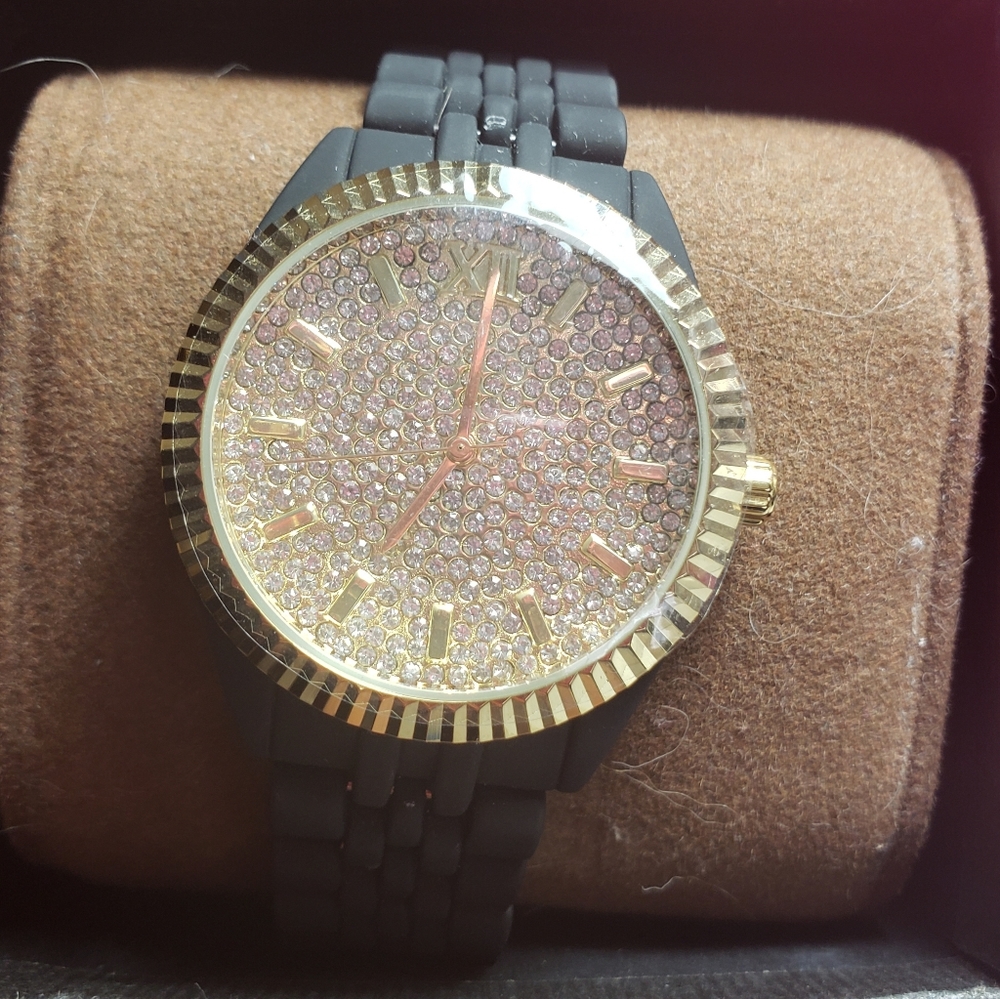 PICARD & CIE MEN/WOMEN BLACK/GOLD WATCH